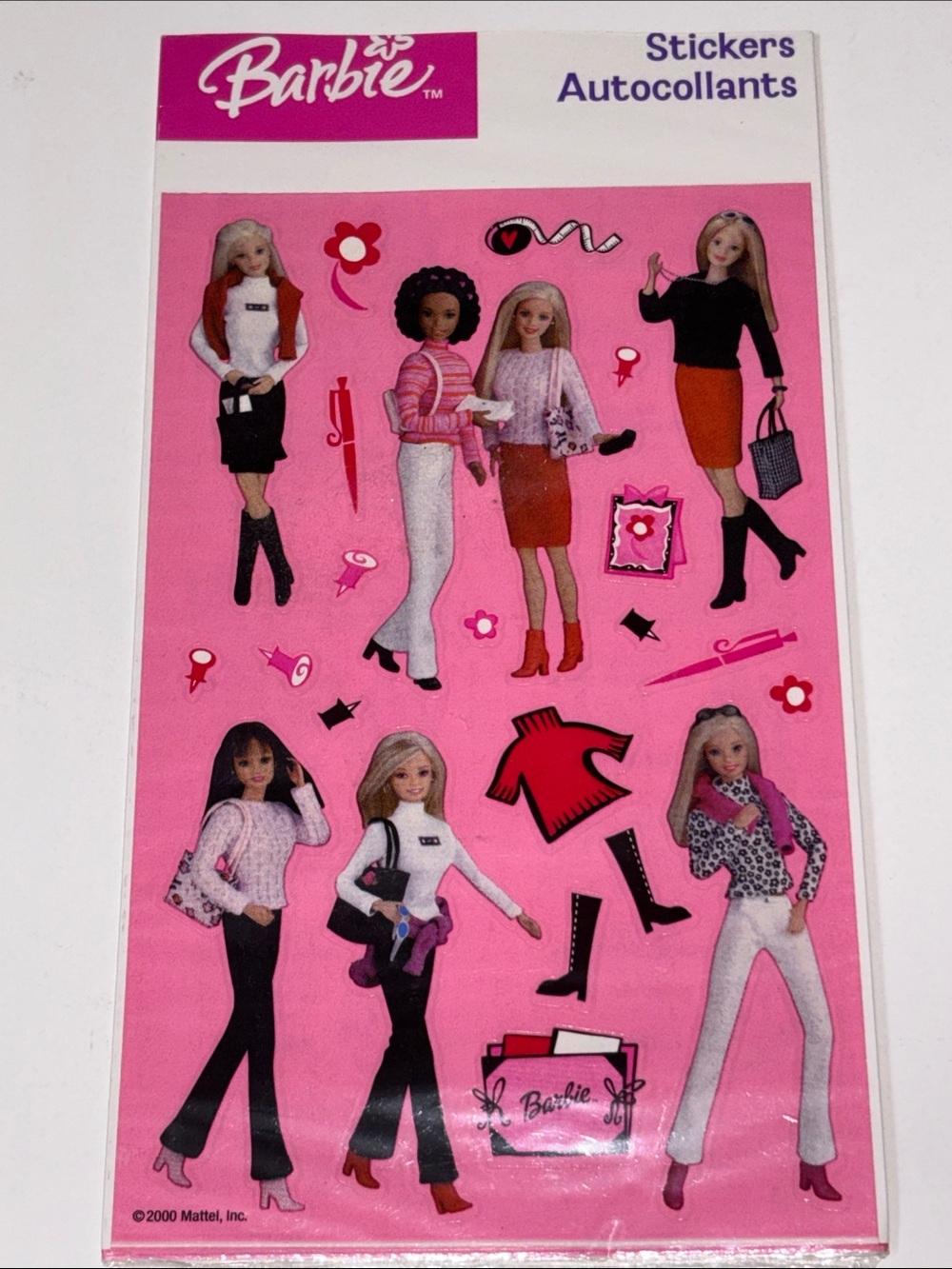 Vintage Barbie Stickers Sandylion Sticker Pack 1 Sheet of Barbie STICKERS 2000